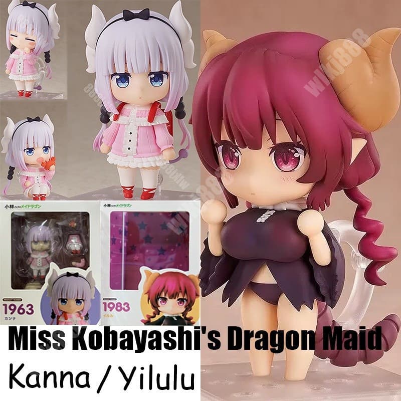 Nendoroid Yilulu Kanna Kamui Dragon Maid Figura De Acessorio Miss Kobayashi 1983 1963 Anime Boneca Modelo Split Face Cha