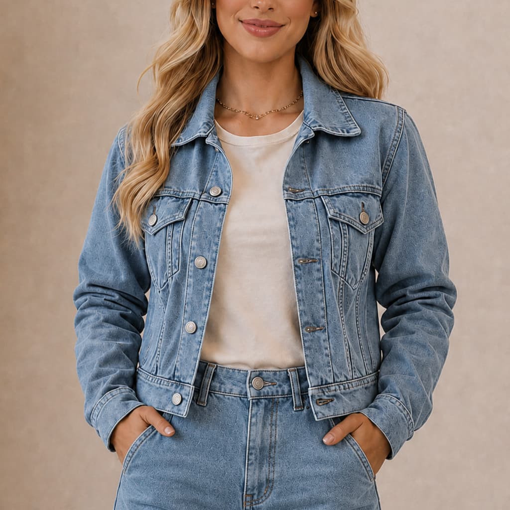 Jaqueta Cropped Feminina Jeans Tendência Jovem