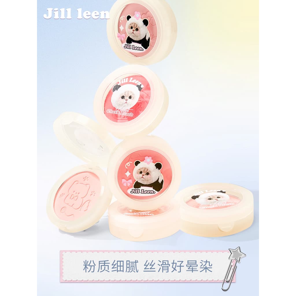 JILLLEEN Hakimi Monocromático Soft Mist Blush Palette Alto Brilho Contorno Feminino Pêssego Atmosfera Iluminando Cor de