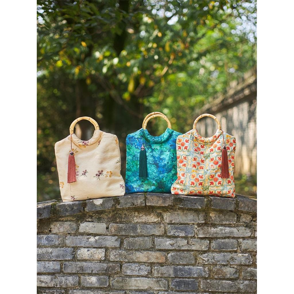 Yuanyi novo estilo chinês antigo Cheongsam saco estilo chinês bolsa de bambu Retro artesanal saco cavalo rosto saia bols