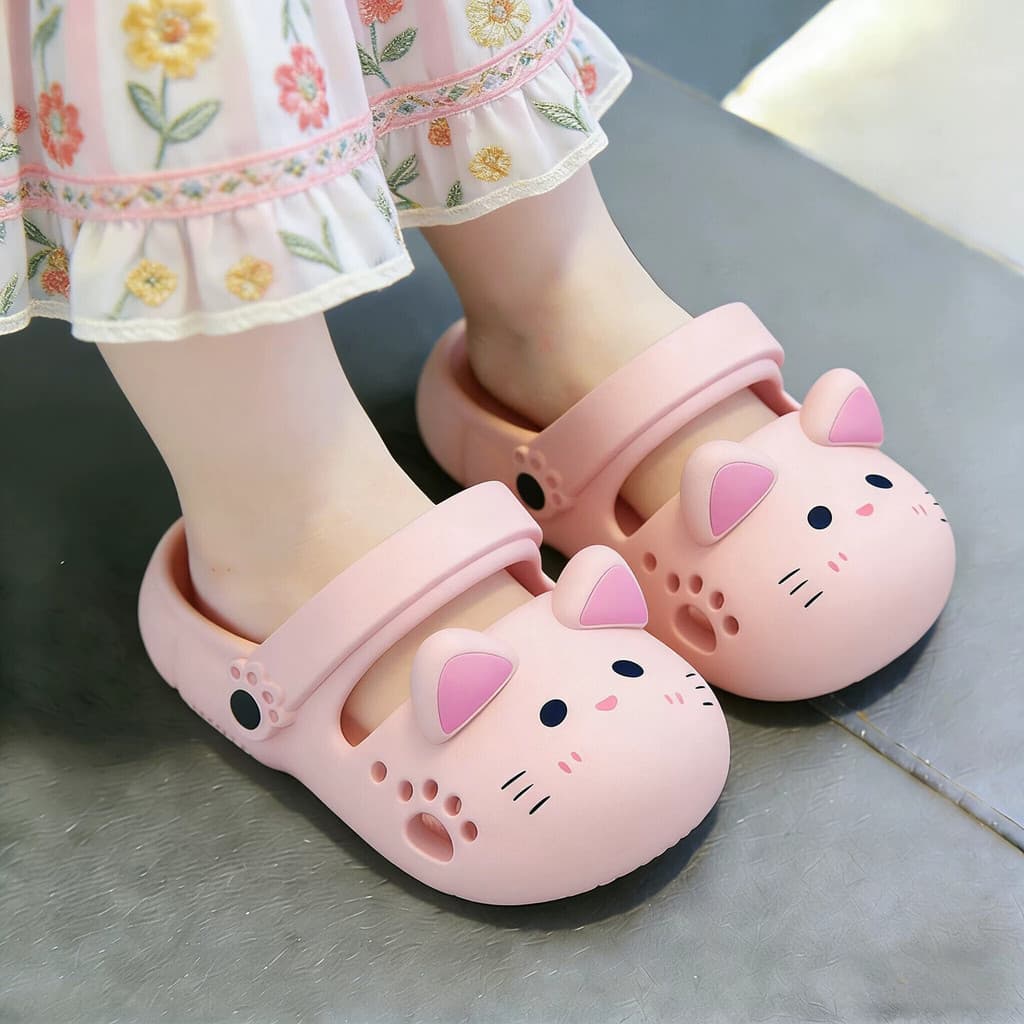 Gatinho crianças buraco sapatos meninas verão exterior Wear 2026 novo estilo infantil bebê sandálias antiderrapantes chi