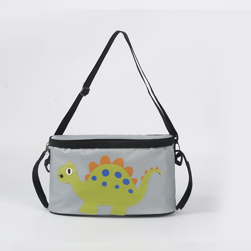 Nova grande capacidade dos desenhos animados mamãe saco à prova dwaterproof água carrinho de fraldas saco moda passeio m