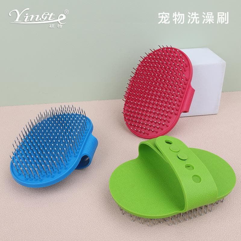 Suprimentos para animais de estimação escova de banho cão remover cabelo flutuante agulha de aço pente de banho gato sup