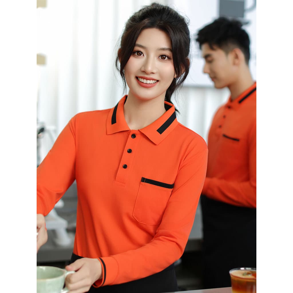 Frango frito hambúrguer loja workwear camiseta de manga comprida guia de supermercado compras leite chá café loja de fru
