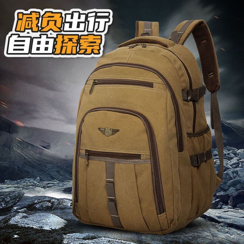 Mochila masculina mochila na moda lona espessada 60 litros grande capacidade viagem ao ar livre esportes montanhismo Ret