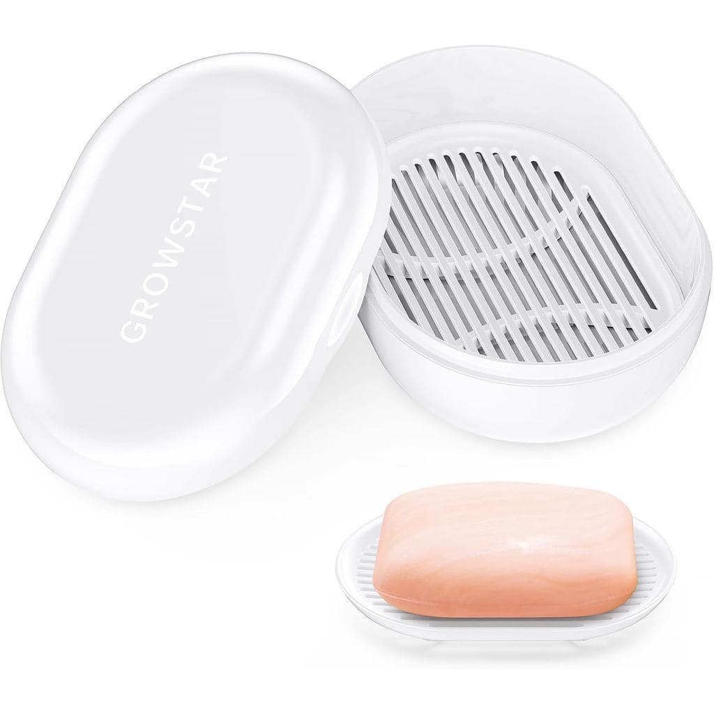 Suporte para Sabonete em Barra Branco, Recipiente de Sabonete para Viagem, Saboneteira Portátil com Tampa, Saboneteiras