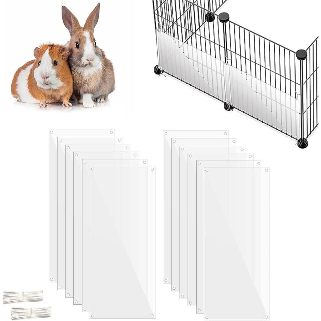 Oncpcare Pacote com 12 Protetores de Plástico para Gaiolas de Animais de Estimação 14'' x 6'' Protetor de Urina para Gai