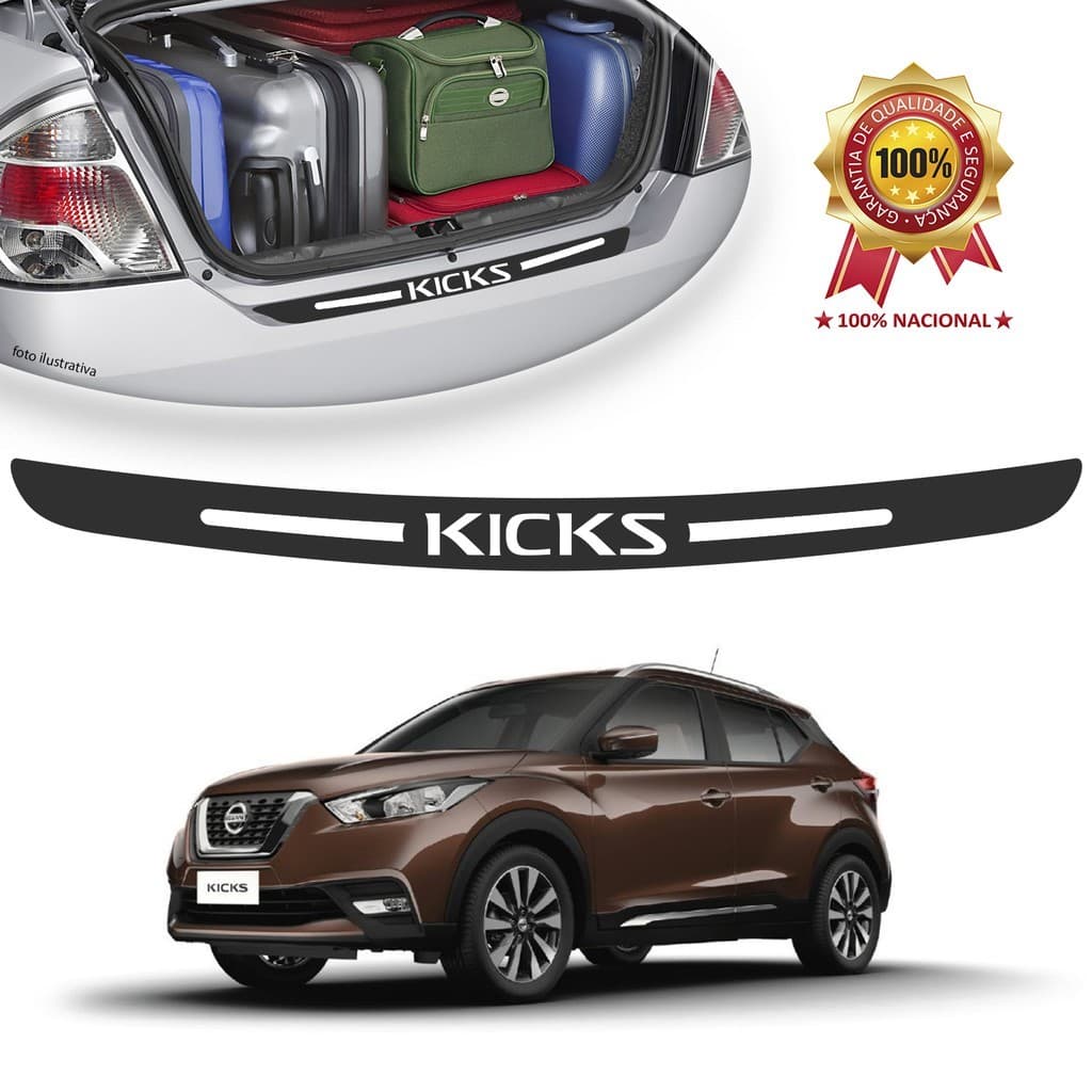 Soleira de Porta Malas Adesivo Protetor Nissan Kicks Universal Carro personalizado