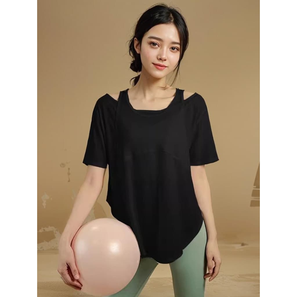 Influenciador verão Yoga Pilates Fitness treinamento topo feminino solto mais magro olhar Design sem alças de secagem rá