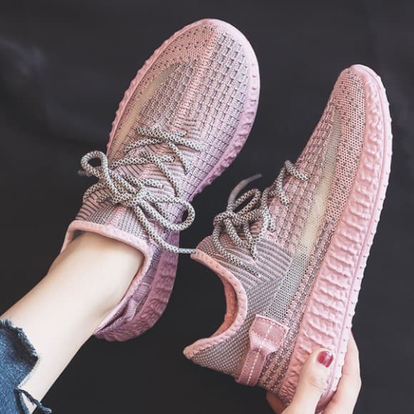 Sapatos femininos 2024 primavera novo estilo respirável malha tênis feminino influenciador All-Match sapatos da moda pap