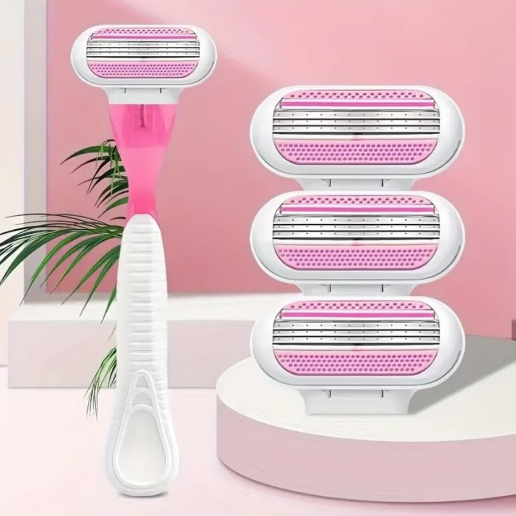 Faca manual Feminina Para Remoção De Pelos , Lâminas De Barbear De 3 Camadas Compatíveis Com Gillette Venus