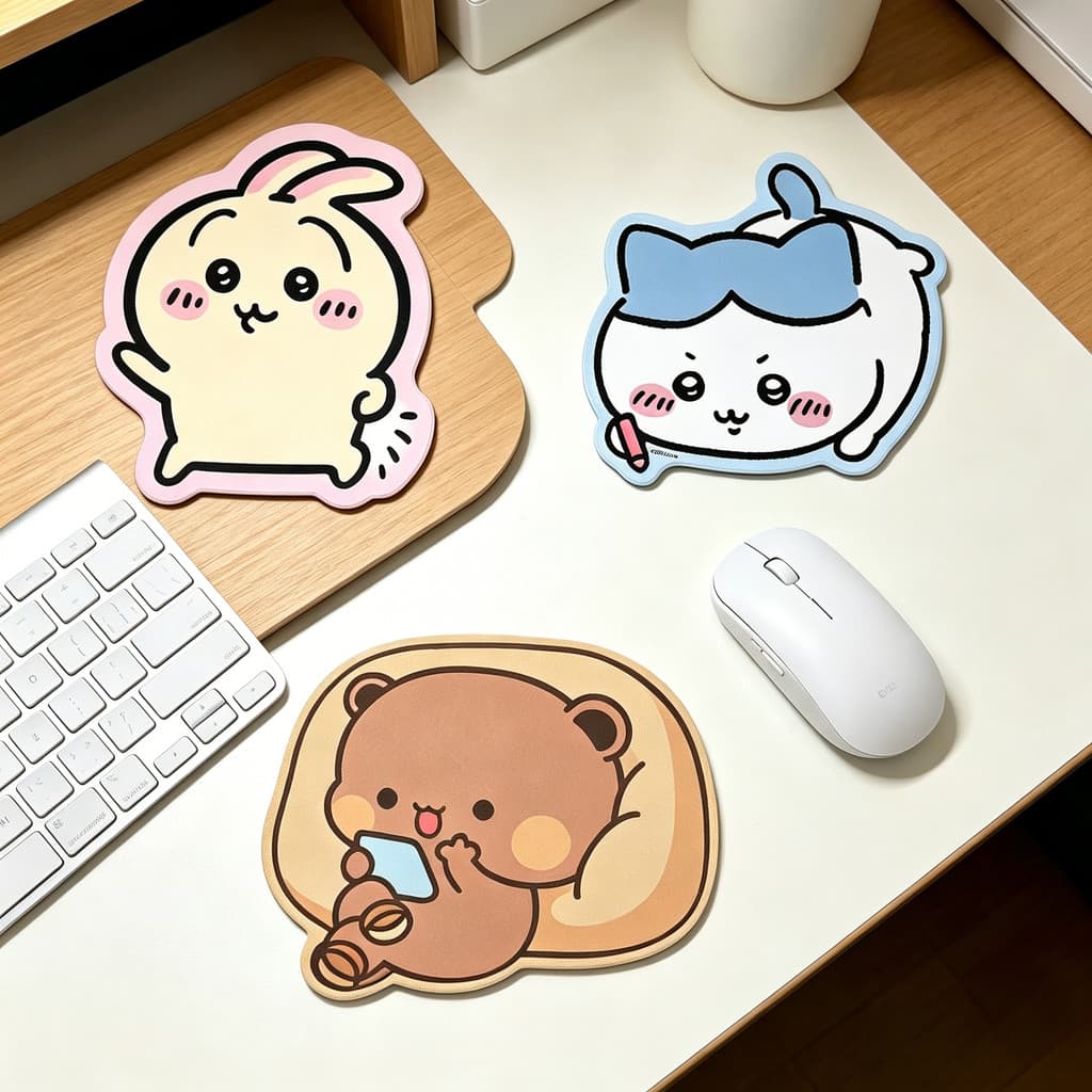 Tapete De Rato Bonito Dos Desenhos Animados Mouse Óptico Suave Que Rastreia O Mesa Do Escritório Em Casa