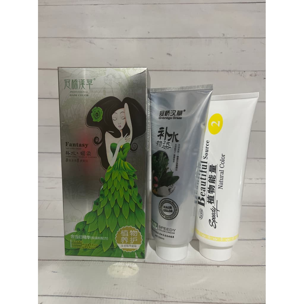 Guanqiao grama chinesa cuidados com plantas tintura de cabelo antiaderente couro cabeludo Natural não irritante creme de