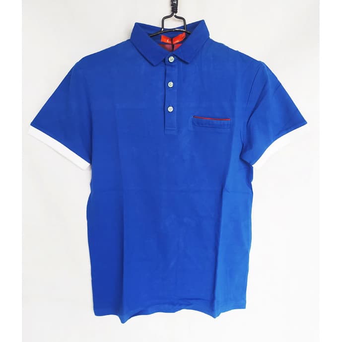 Contador roupas masculinas genuínas verão novo estilo na moda estreito algodão elástico cor sólida costura Casual manga