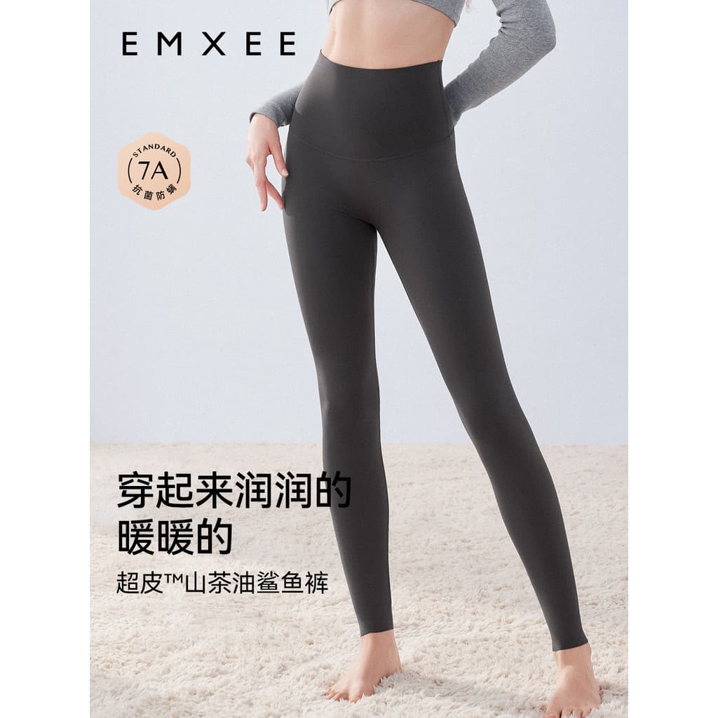 Manxi tubarão calças femininas Leggings finas moldar óleo de camélia outono inverno Hip-Lifting abdômen-estreito calças