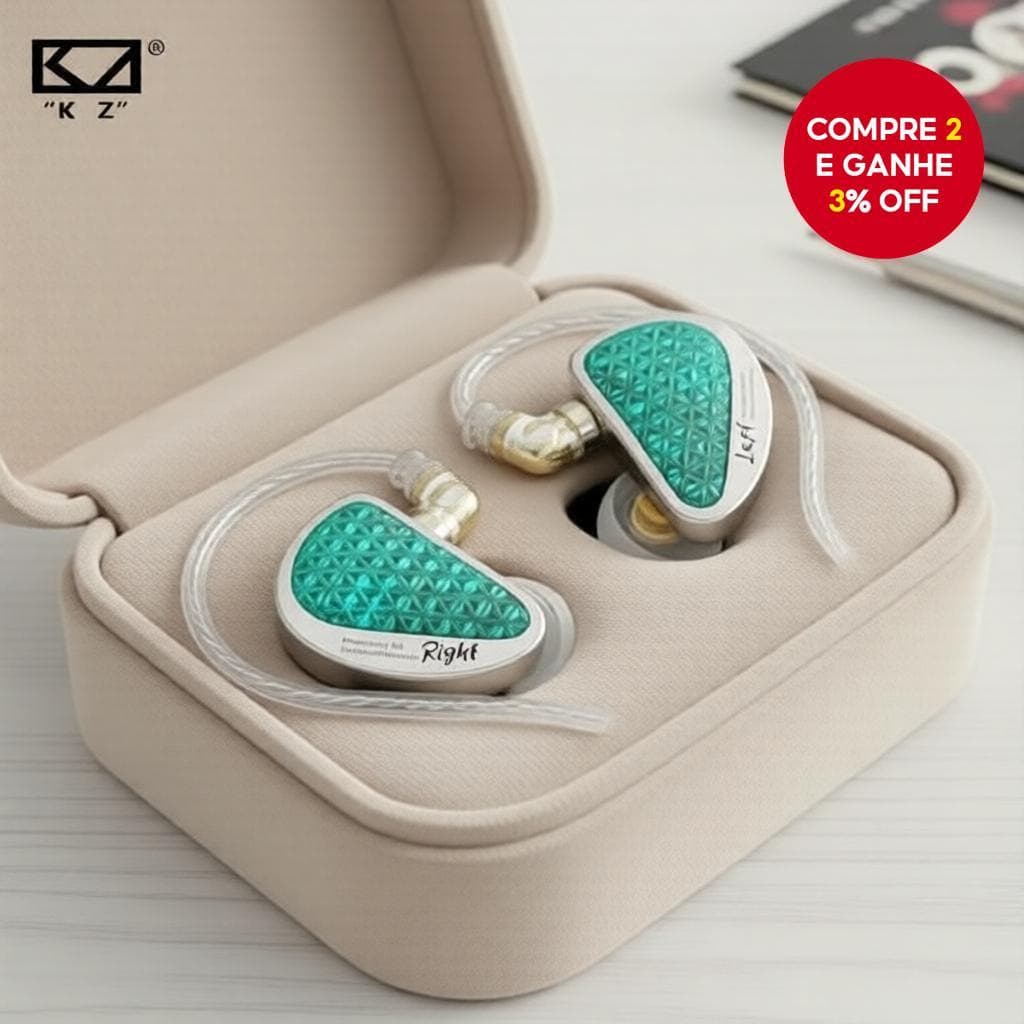 KZ AS16 PRO 8BA Fones de Ouvido Intra-Auriculares Hi-Res, Drivers Balanceados de Arame, Fones de Ouvido com Fio TWS,
