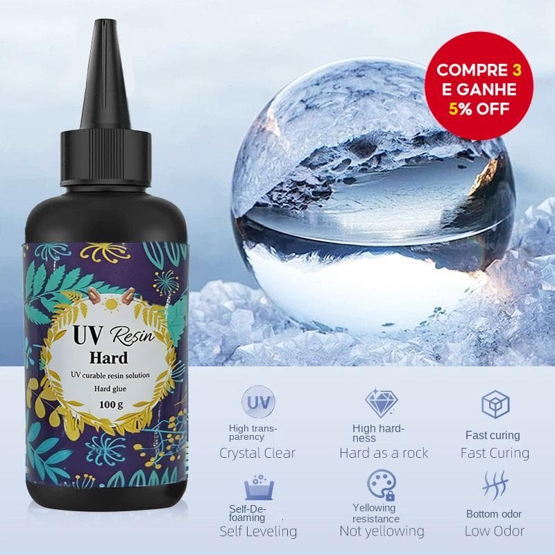 Cola De Resina UV De Uma Peça , Alta Transparência , Baixo Odor , Epóxi Para Arte Em Unhas E Artesanato DIY