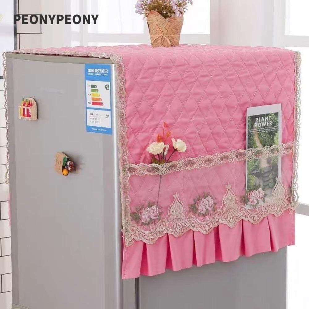 Capa Protetora Contra Poeira Para Geladeira PEONY , Macia Decoração De Gabinete À Prova De , Lavagem De Porta Única | To