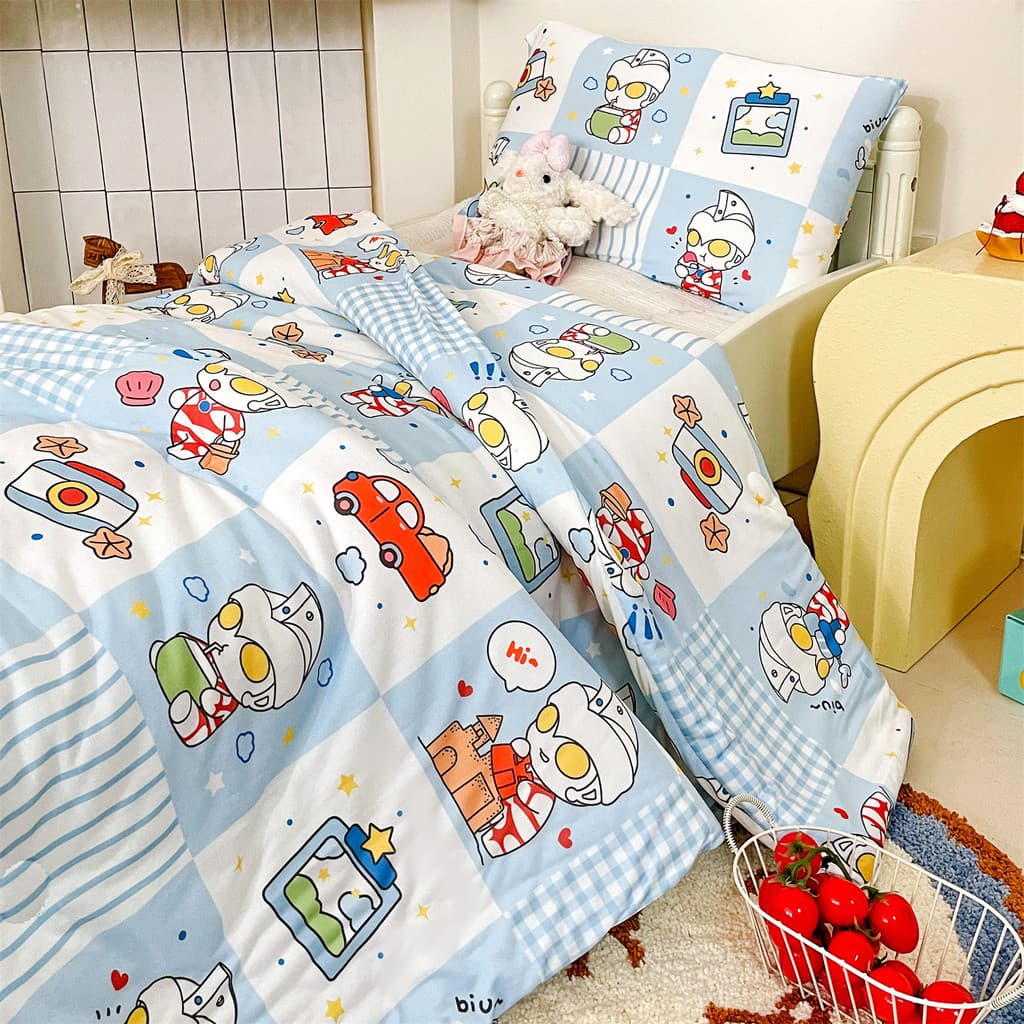 Ultraman classe A malha de algodão verão legal colcha crianças ar condicionado colcha núcleo Winnie the Pooh legal verão