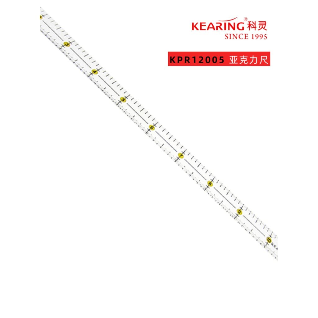Keling KPR12005 régua acrílica artesanal retalhos régua de costura multifuncional régua de costura DIY régua especial
