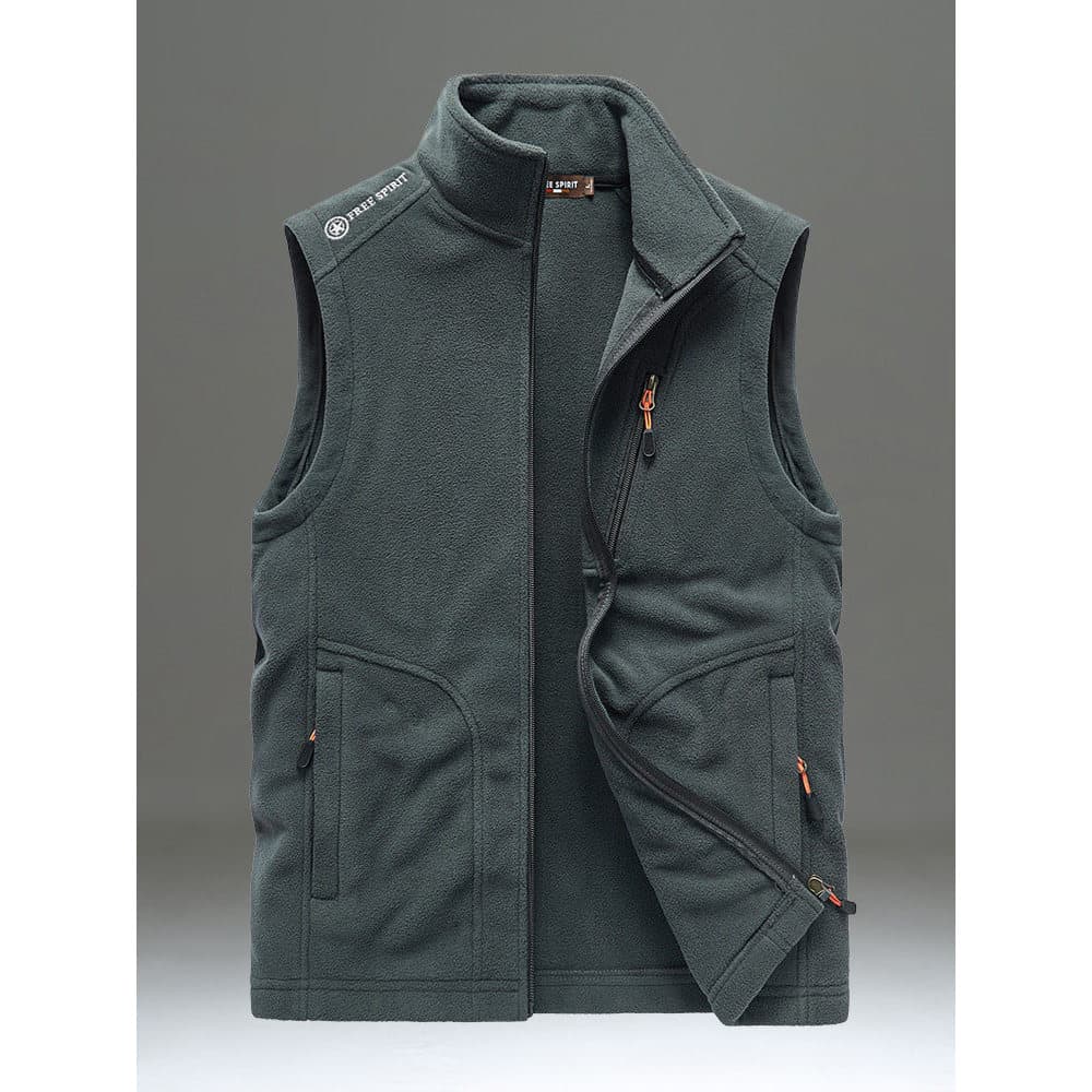 Colete de lã masculino primavera outono inverno esportes Casual colete gola sem mangas colete jaqueta de lã