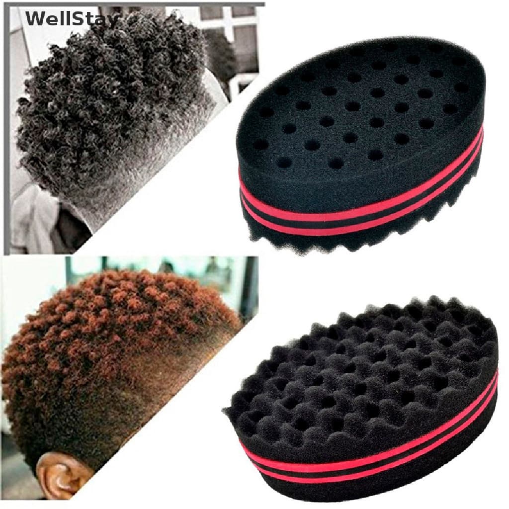 Ferramenta para tranças, modelador de cachos de esponja adequado para tranças africanas [WellStay] escova modeladora de