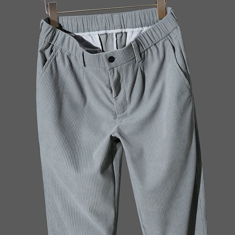 Sabaqi outono inverno veludo calças casuais masculinas cintura elástica calças retas cônico solto engrossado calças casu