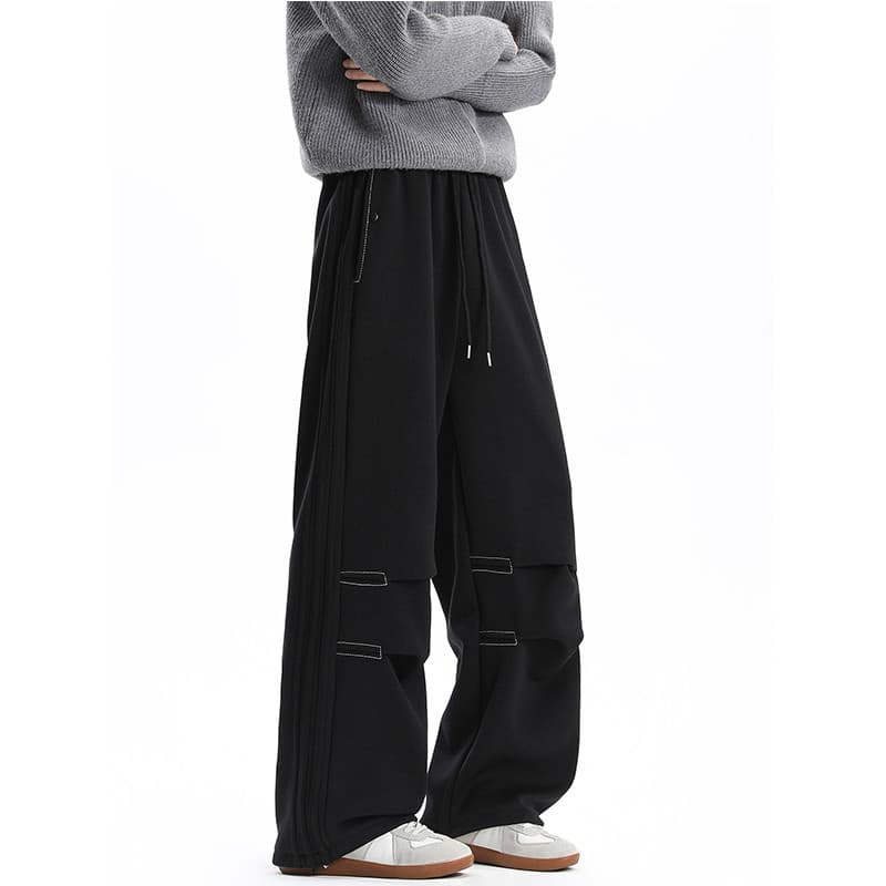 American Street Wear Jaqueta Masculina Primavera Verão 2026 All-Match Calças Esportivas Casuais Retas Calças Compridas c