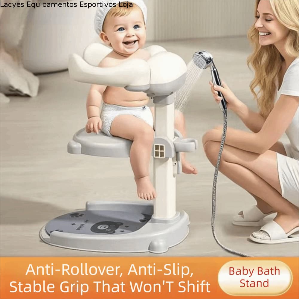 LACYES Suporte De Banho Para Bebês , Chuveiro Antiderrapante E Anti-Queda Infantil Seguro Multifuncional