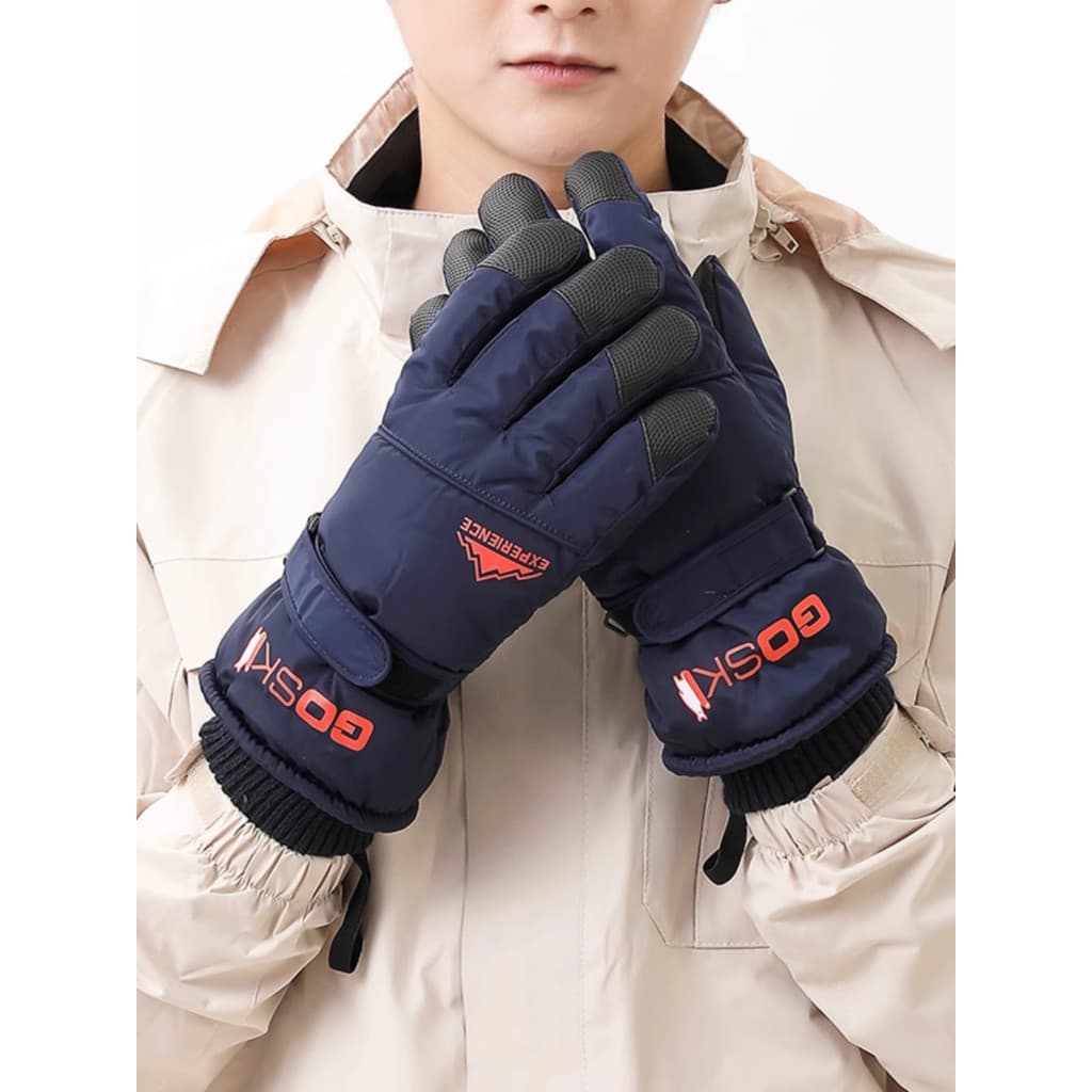 Luvas de ciclismo masculinas forro de lã de inverno engrossado à prova de vento ciclismo motocicleta inverno à prova de