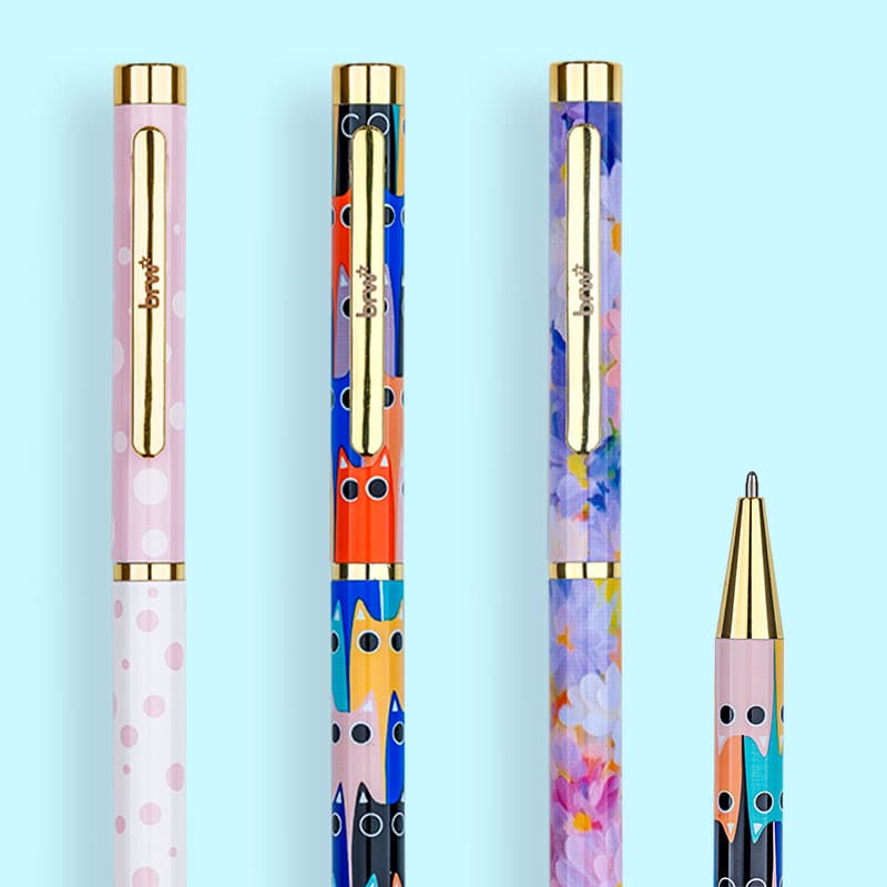 Caneta Metálica Esferográfica Estampada 1.0MM