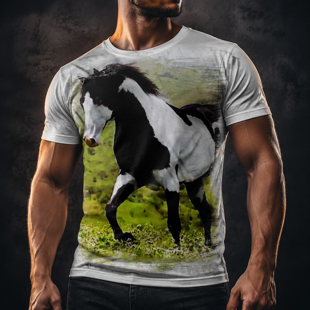 Camisa Camiseta Masculina Cavalo 317