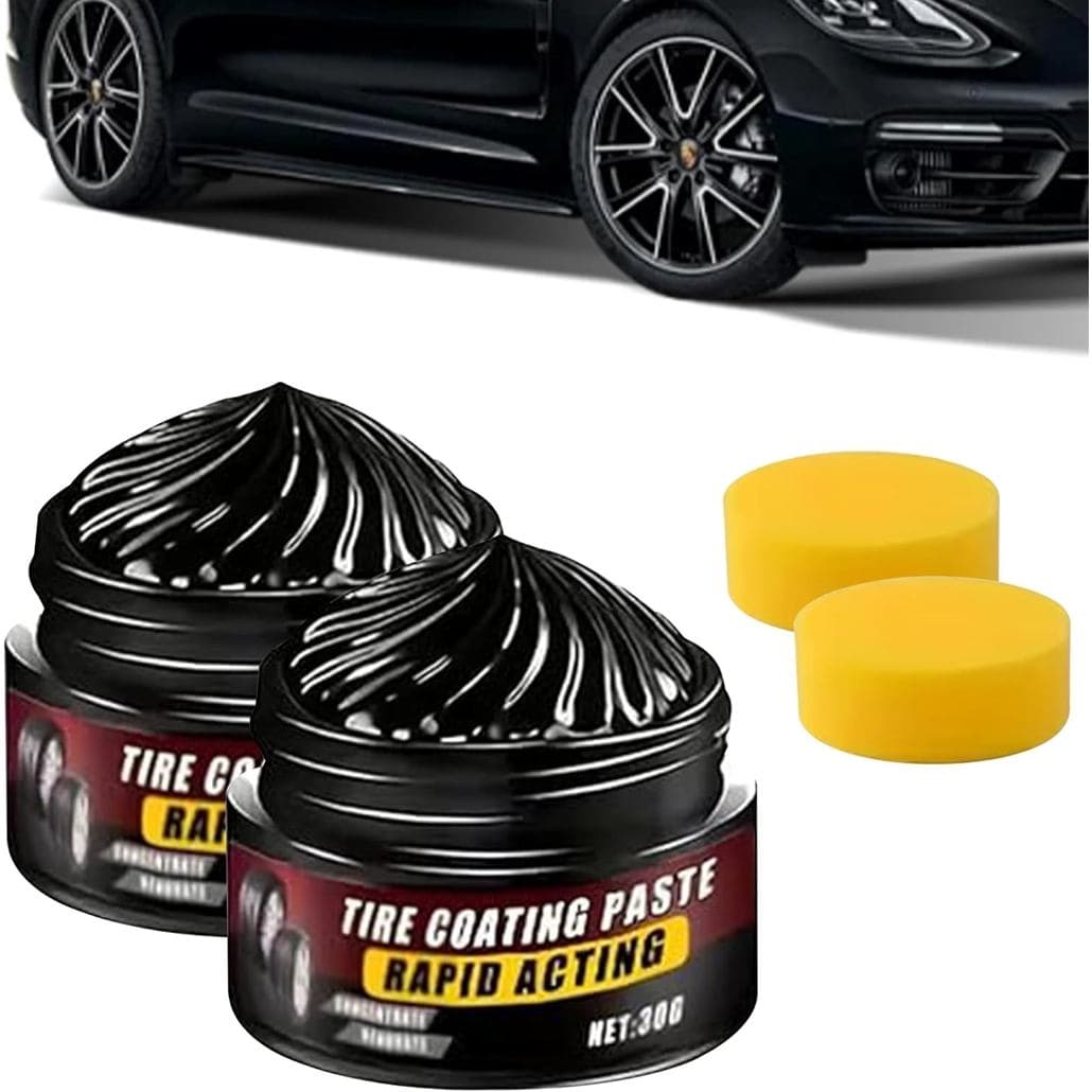 TyreNourish, Cera para Pneus - Restaura o Brilho, Cuidado com Pneus, Cera Cerâmica para Pneus de Carro - Limpeza Poderos