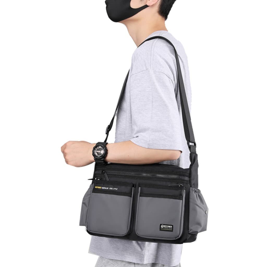 Bolsa mensageiro masculina simples, bolsa de ombro para idosos de meia-idade, viagem ao ar livre, lazer, esportes, coleç