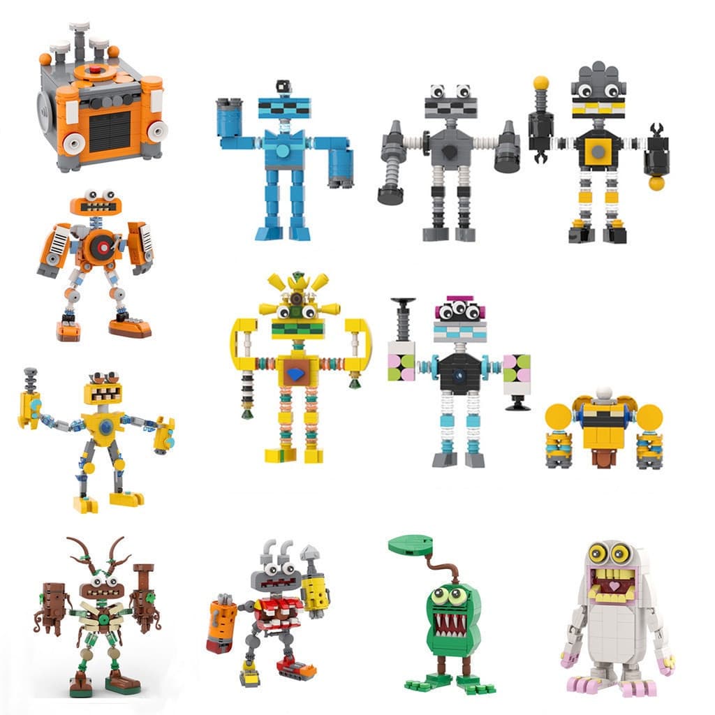 577 Pçs Compatível Com O lego Meu Cantando Monstro Furcorn Noggin Jogo Blocos De Construção Brinquedos Wubbox Modelo Rob