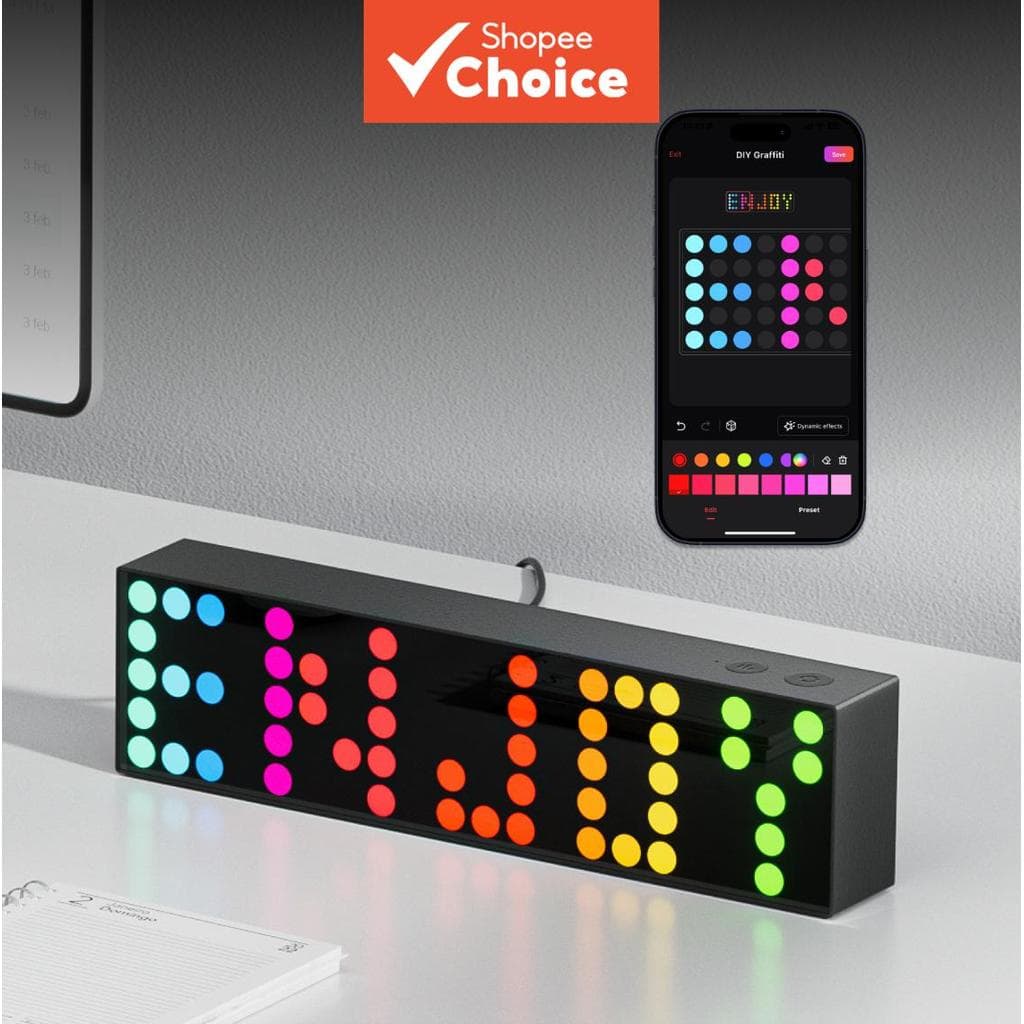Yeelight Cube Lite Lâmpada Inteligente RGB Pixel Light Matter WiFi Decoração para Quarto de Jogos Luz para Quarto
