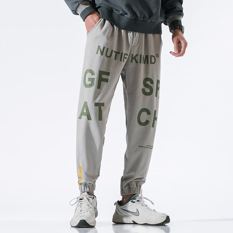 Cleanfit Wear calças casuais calças masculinas estudante calças americanas carta impressa Leggings calças All-Match calç