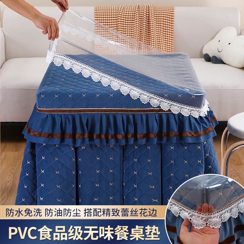 Capa de mesa de fogo quadrada pvc transparente capa de couro à prova d'água capa de fogão elétrico toalha de mesa de aqu