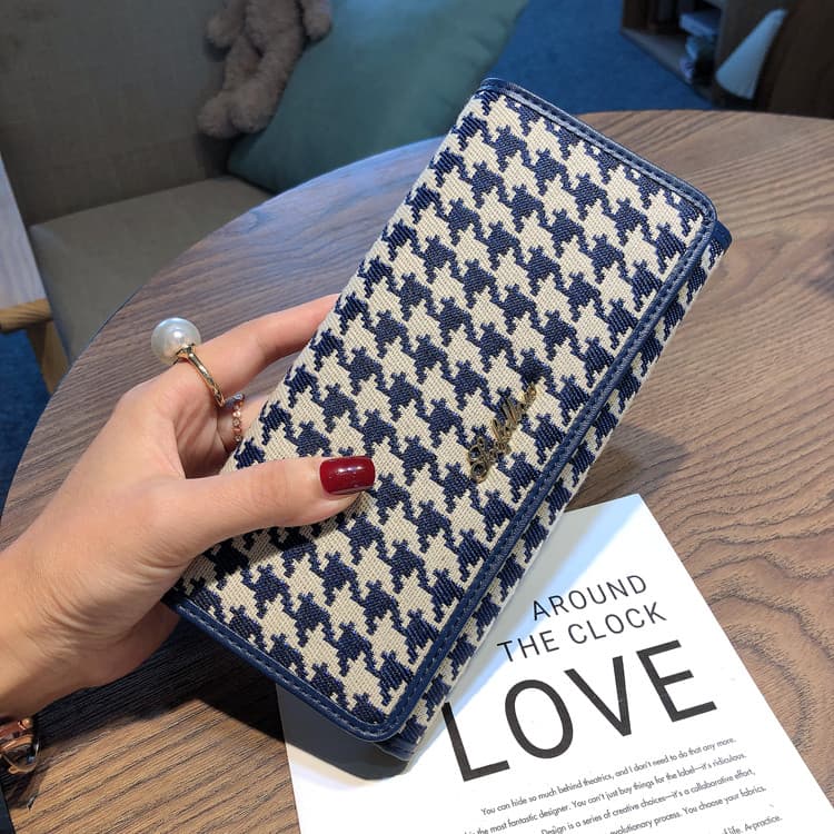 2025 moda influenciador lona carteira feminina longo nicho Design titular do cartão tudo-em-um saco requintado carteira