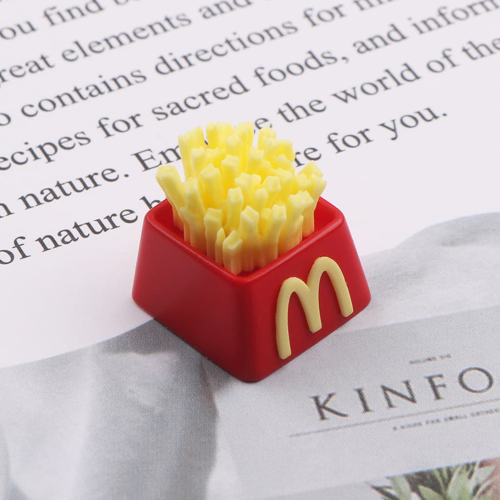 Keycap de presente de resina translúcida ESC McDonald's