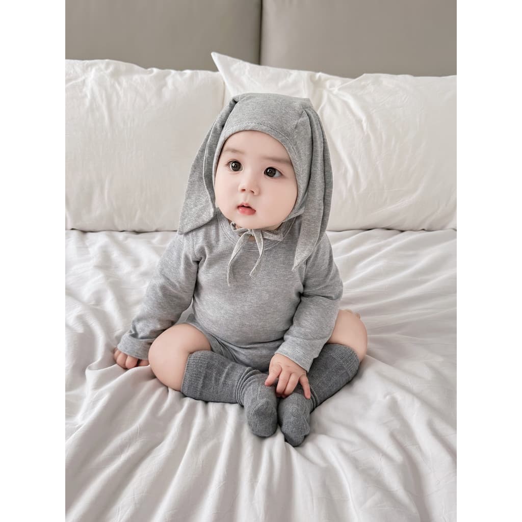 100% algodão bebê macacão manga longa branco cinza primavera outono masculino feminino bebê triângulo macacão mês inteir
