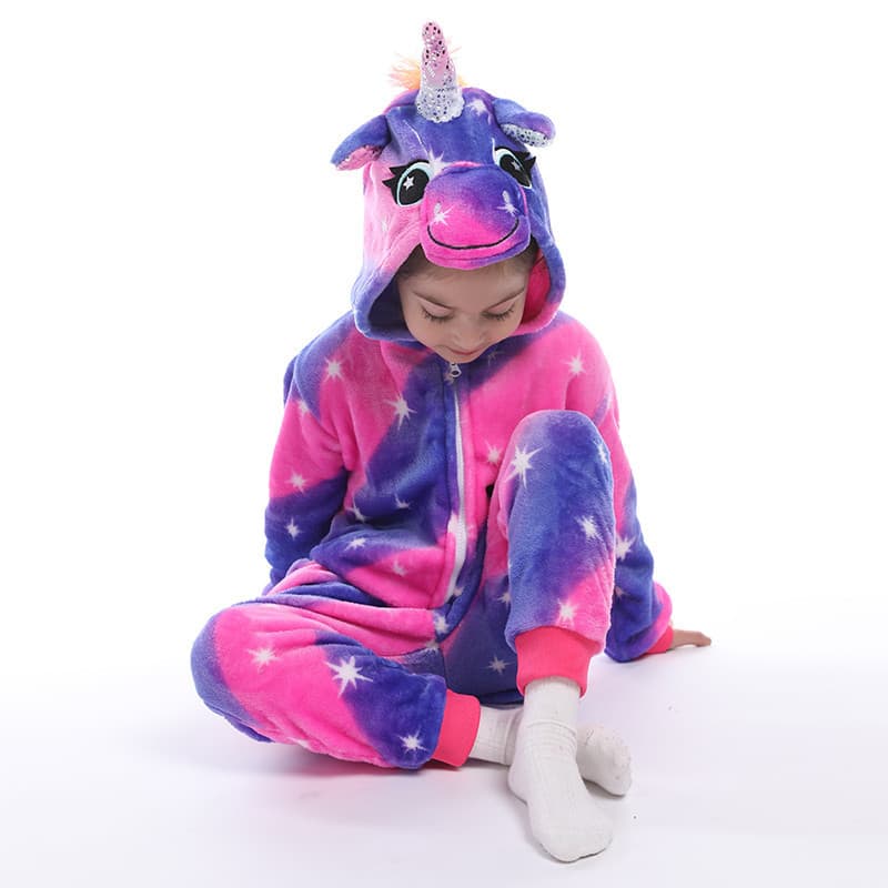 Dinossauro Ponto Unicórnio Onesies Pijamas Crianças Animais Macacões Meninas Meninos Cosplay Anime Trajes