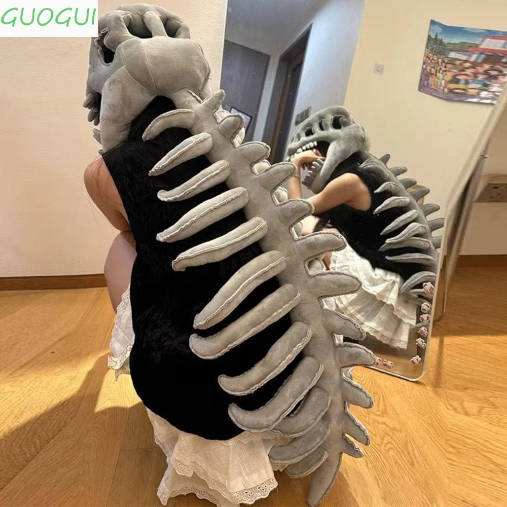 GUOGUI Dinossauro Esqueleto Brinquedos De Pelúcia , Novidade Engraçada De Cos Adereços , 3D