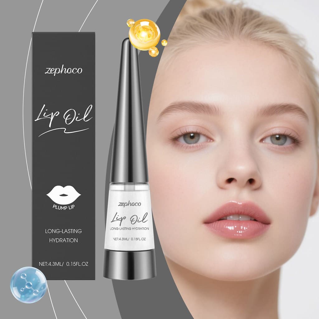 Zephoco Preto Nutritivo Óleo Labial Cuidado Suave Hidratante Nutritivo Lábio Natural Hidratante Cuidados Óleo Labial