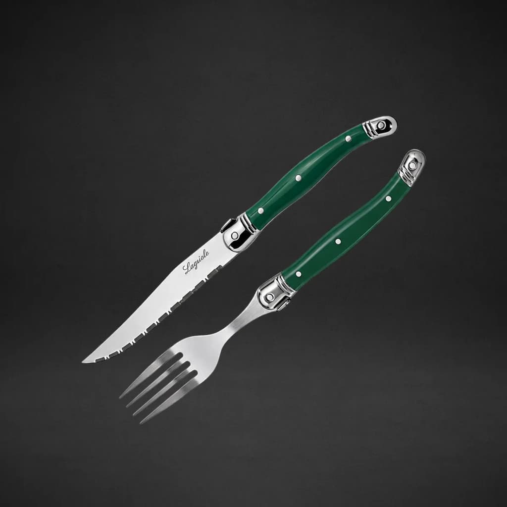 Faqueiro Inox Laguiole La Tour 12 Peças Premium 6 Garfos + 6 Facas