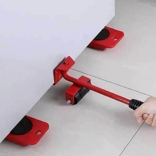 Kit Levantador de Móveis 5 Peças Transporte Pesado Geladeira Máquina