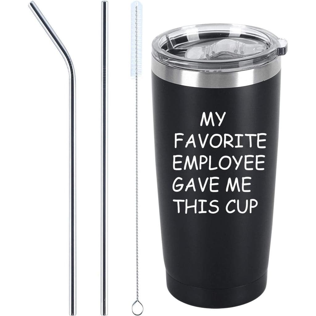 Meu Funcionário Favorito Me Presenteou com Este Copo Térmico de Viagem, Copo Térmico de Aço Inoxidável Isolado de 20 Oz