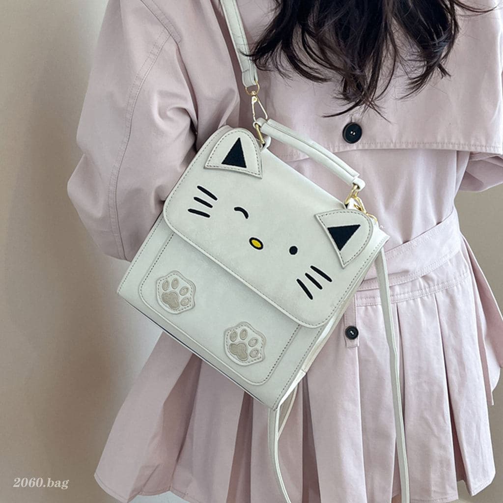 Estilo dos desenhos animados moda de um ombro mensageiro bolsa feminina bonito gato saco moda 2026 novo estilo feminino