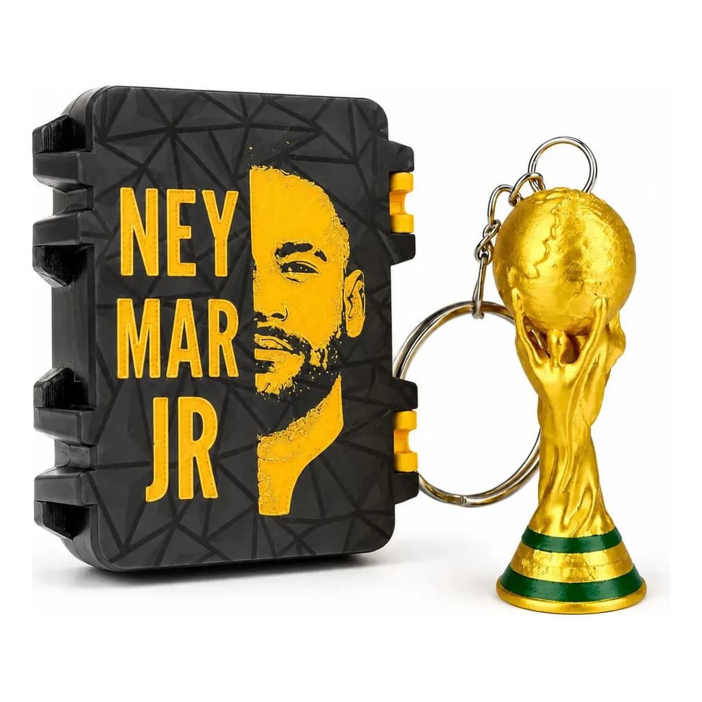 Caixa Porta Figurinha Copa Premium Neymar Jr Suporta 400