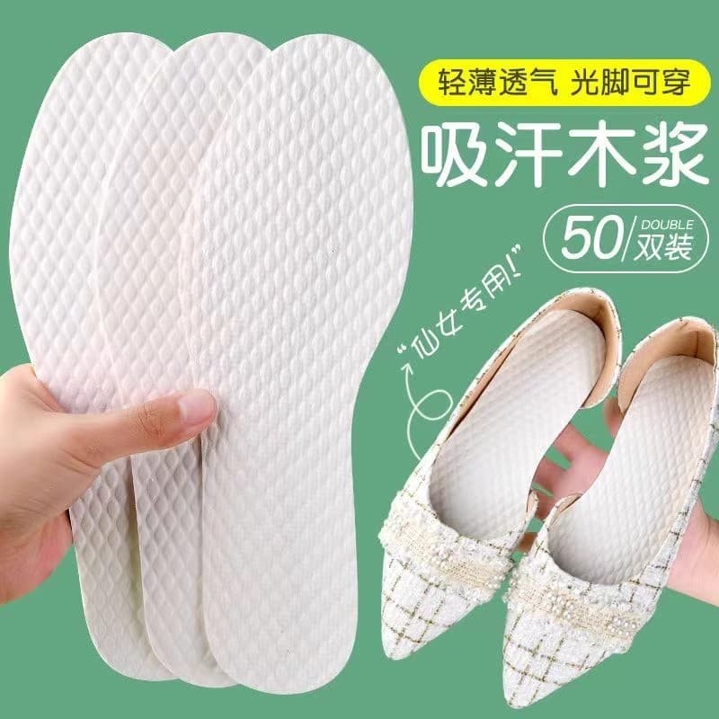 Palmilha descartável feminina desodorante absorvente de suor respirável único sapatos absorvente de suor Insol